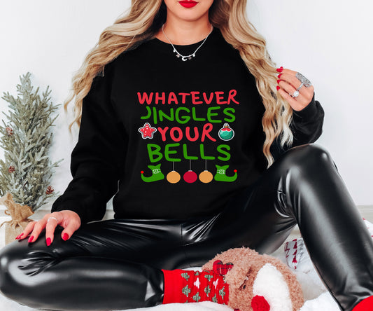 Funny Christmas Tee – Jingles Holiday Tee “Whatever Jingles Your Bells” – Hoodie, Youth Sizes Too