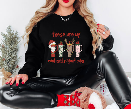 Support Cups Shirt Funny Xmas Tee Holiday Coffee Top Hoodie Sweatshirt Infant - Adult Sizes