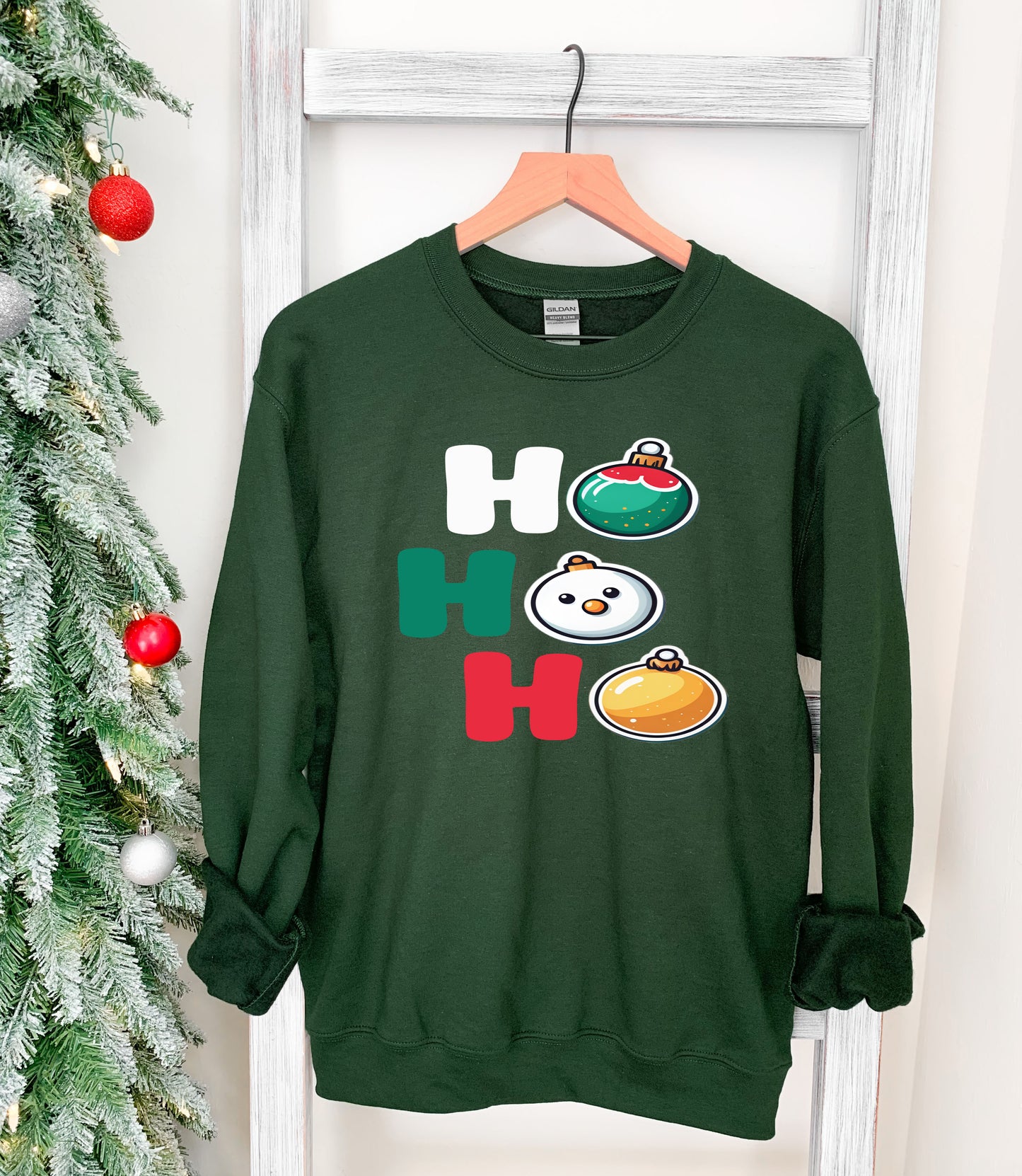 Ho Ho Ho Shirt – Christmas Ornament Tee – Funny Holiday Design – Festive Typography Gift