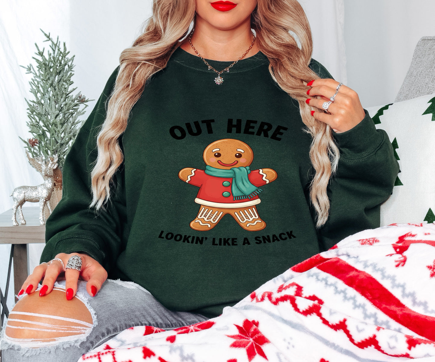 Gingerbread Shirt – Funny Holiday Tee – Lookin’ Like a Snack – Christmas Cookie Design