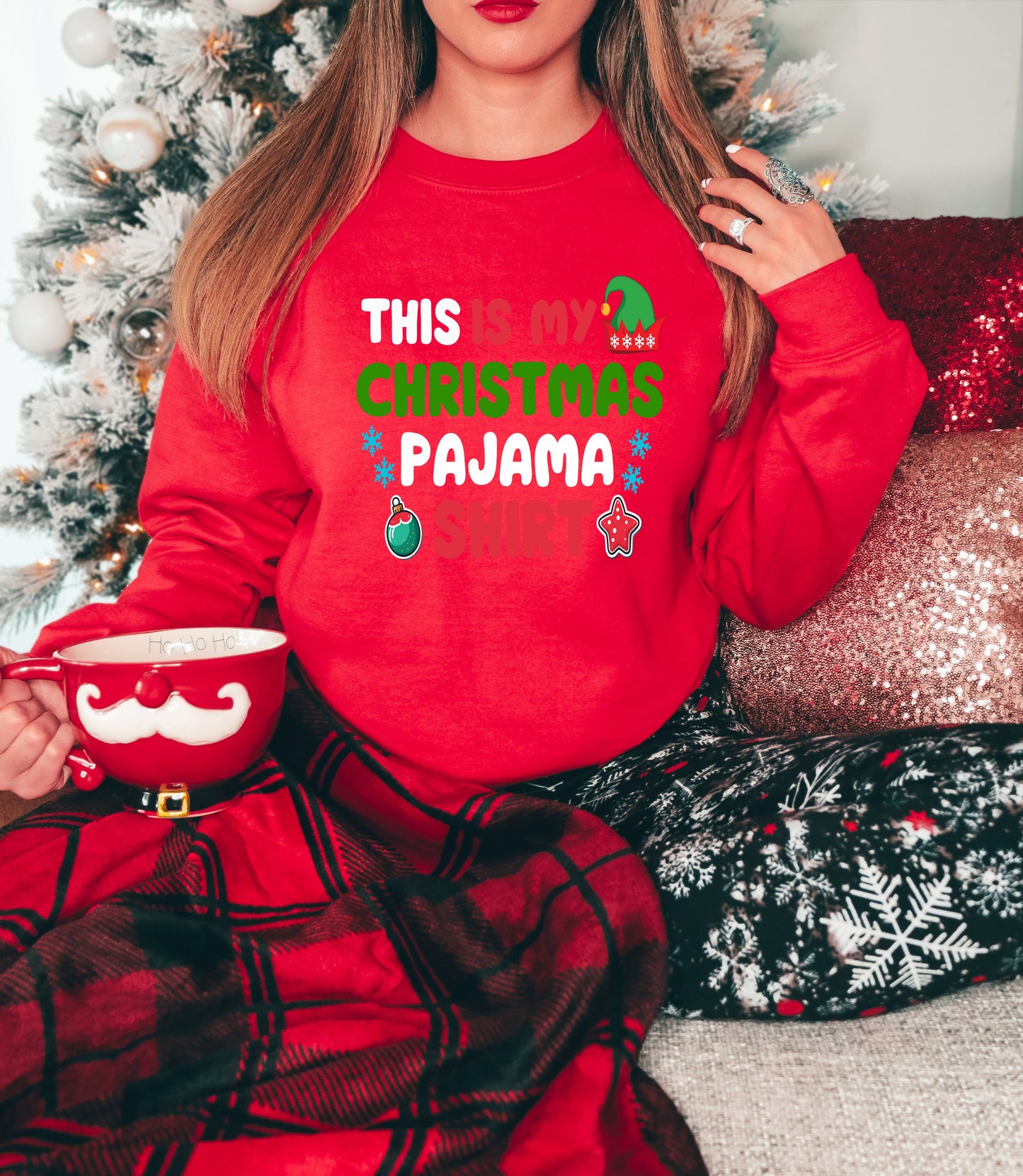 Funny Christmas Shirt – Holiday Statement Tee “This Is My Christmas Pajama Shirt” – Hoodie, Youth Sizes Too