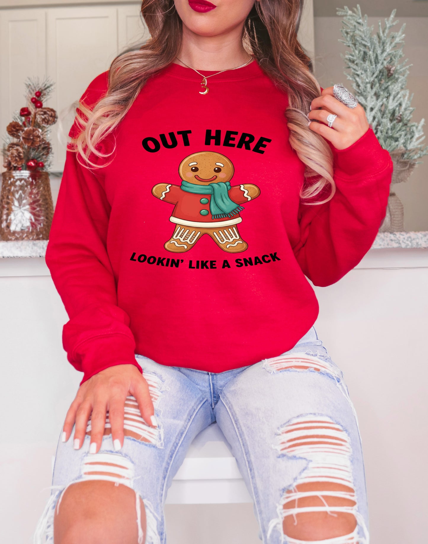Gingerbread Shirt – Funny Holiday Tee – Lookin’ Like a Snack – Christmas Cookie Design