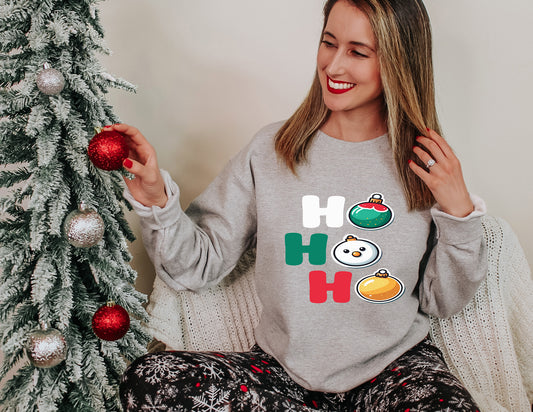 Ho Ho Ho Shirt – Christmas Ornament Tee – Funny Holiday Design – Festive Typography Gift