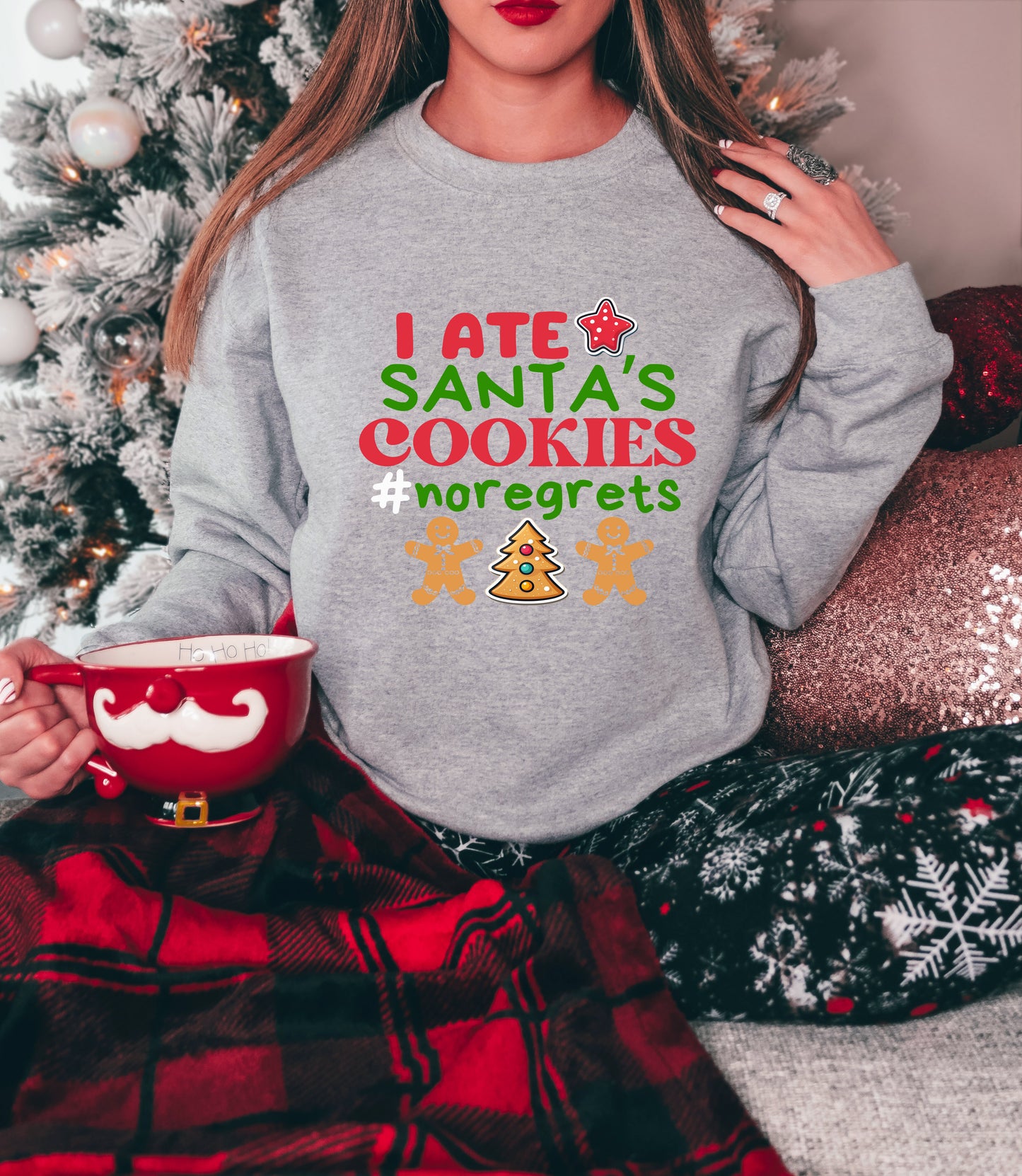 Santa Cookie Shirt – Funny Christmas Tee – I Ate Santa’s Cookies – Holiday Humor Gift