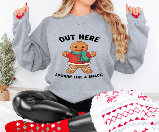 Gingerbread Shirt – Funny Holiday Tee – Lookin’ Like a Snack – Christmas Cookie Design