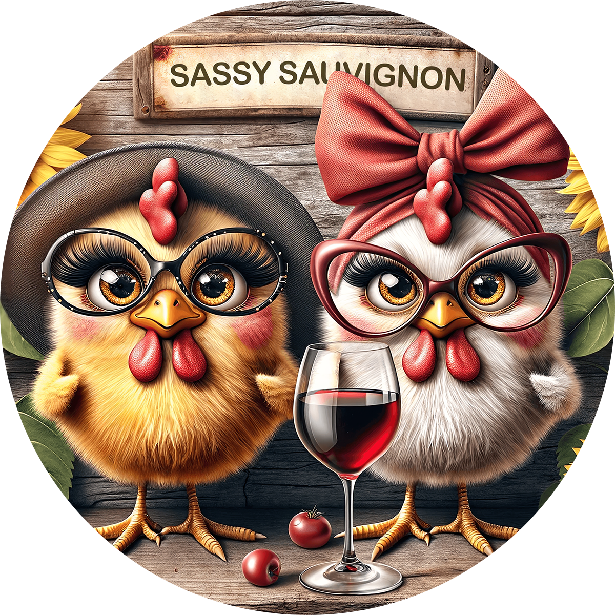 Cute Animals and Wine Car Coaster - Set of 2 - Many Designs to choose from!