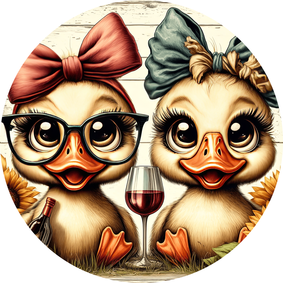 Cute Animals and Wine Car Coaster - Set of 2 - Many Designs to choose from!