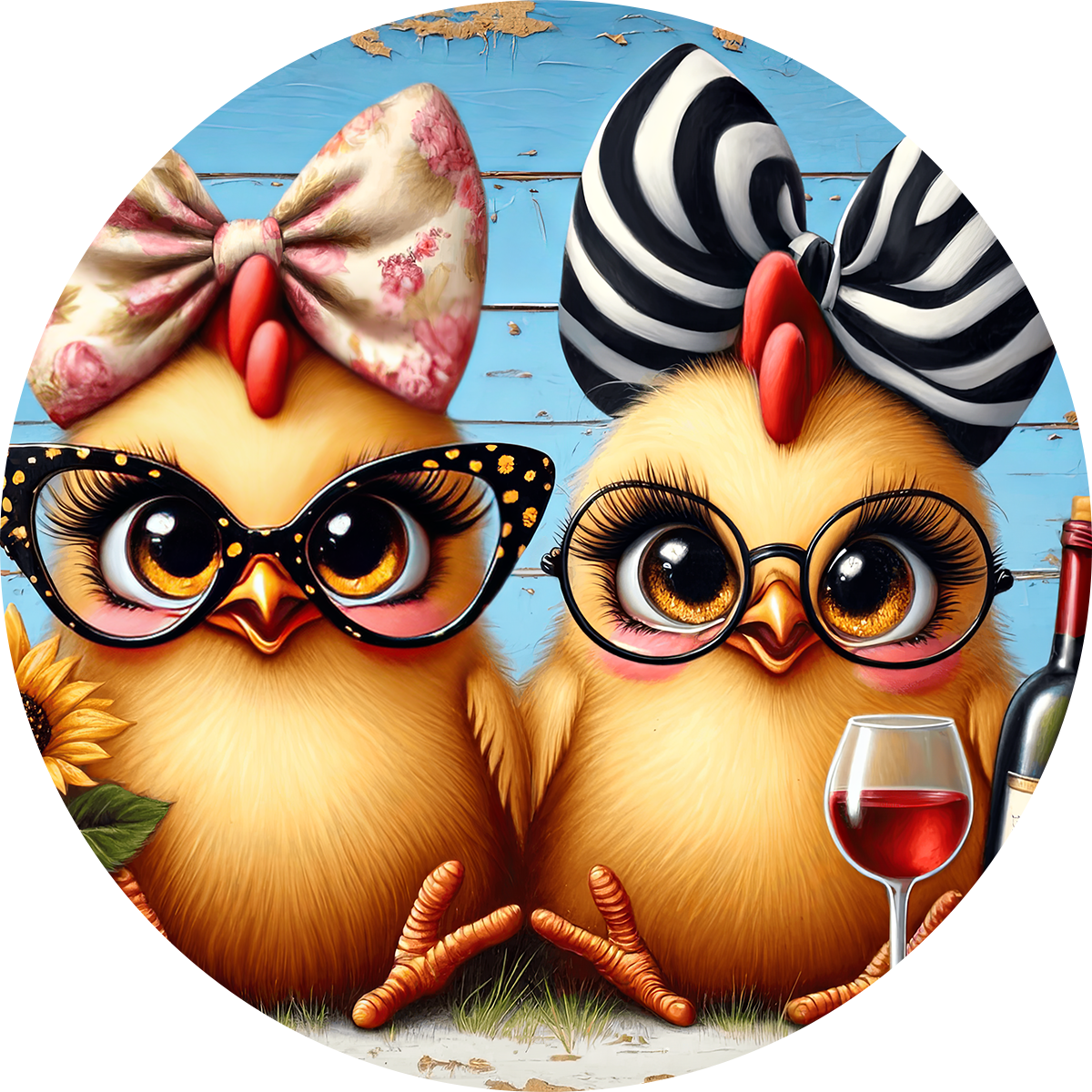 Cute Animals and Wine Car Coaster - Set of 2 - Many Designs to choose from!