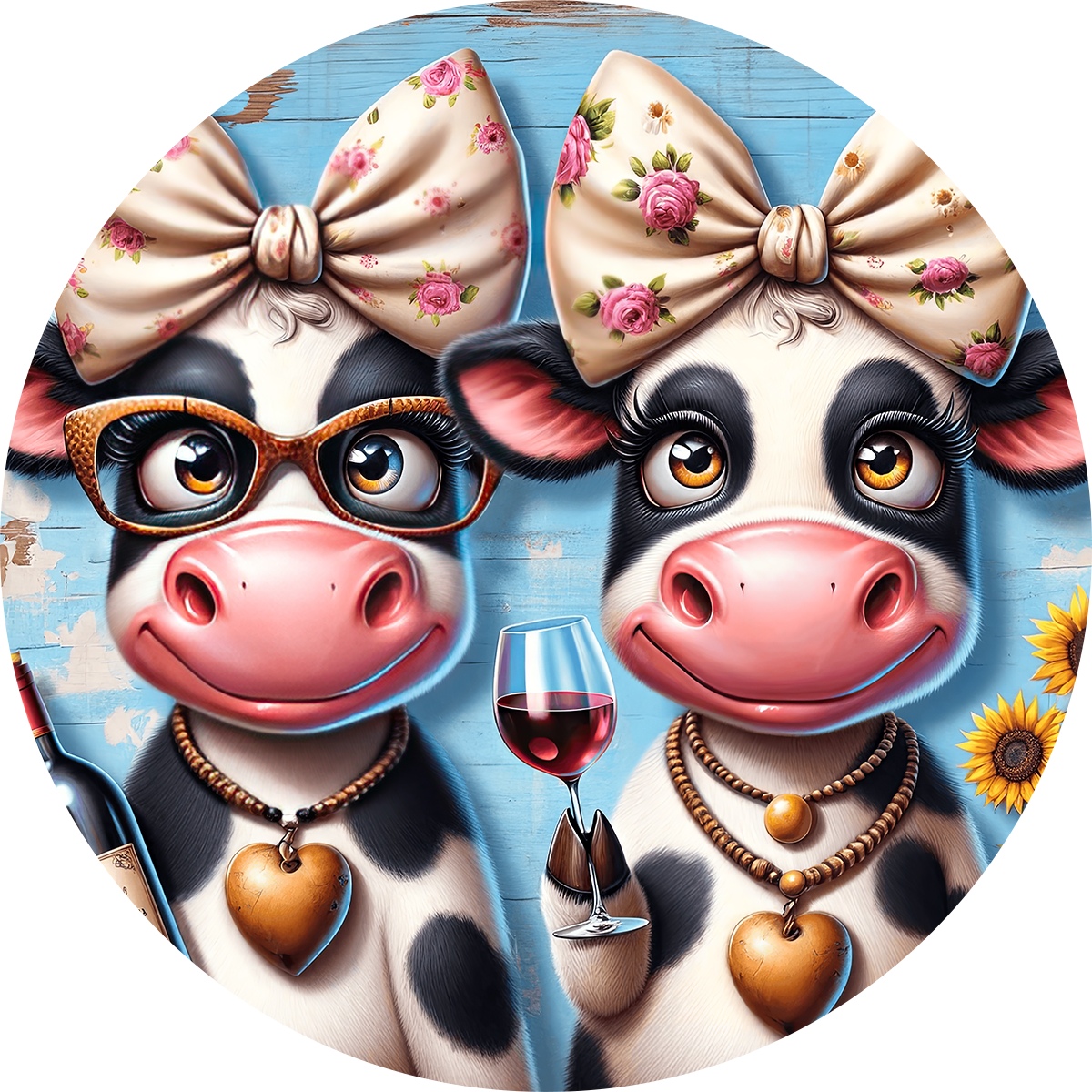 Cute Animals and Wine Car Coaster - Set of 2 - Many Designs to choose from!