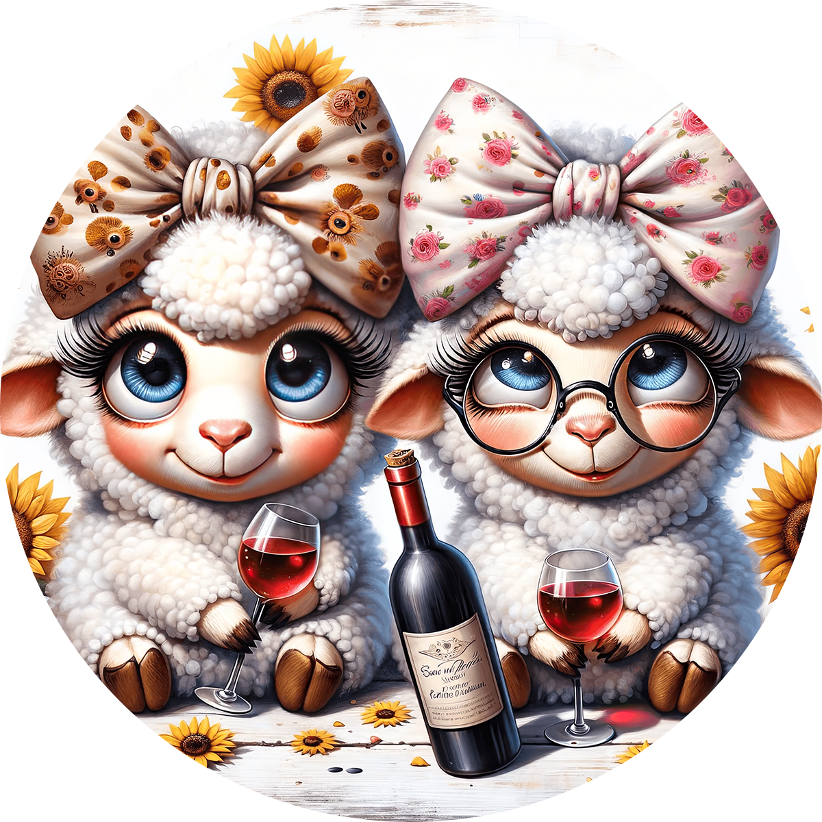 Cute Animals and Wine Car Coaster - Set of 2 - Many Designs to choose from!