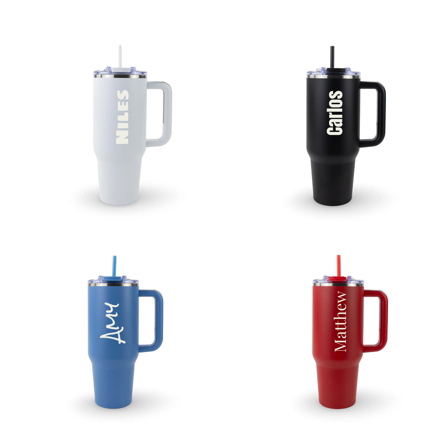 40oz Tumbler Personanlized Powder Coated Mug– Staple Collection - Insulated Hydration Drinkware