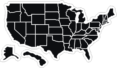 USA States Travel Map Decal for RV & Camper Windows