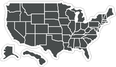 USA States Travel Map Decal for RV & Camper Windows