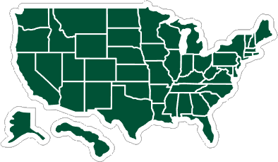 USA States Travel Map Decal for RV & Camper Windows