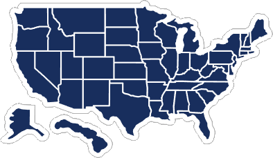 USA States Travel Map Decal for RV & Camper Windows