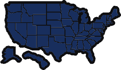USA States Travel Map Decal for RV & Camper Windows