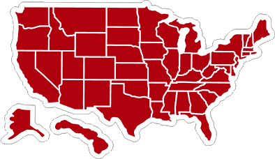 USA States Travel Map Decal for RV & Camper Windows