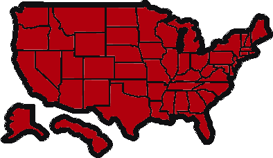 USA States Travel Map Decal for RV & Camper Windows