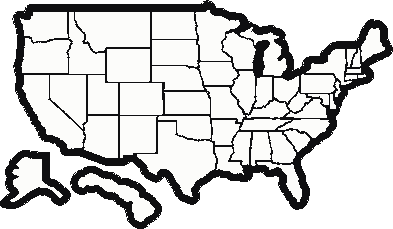 USA States Travel Map Decal for RV & Camper Windows