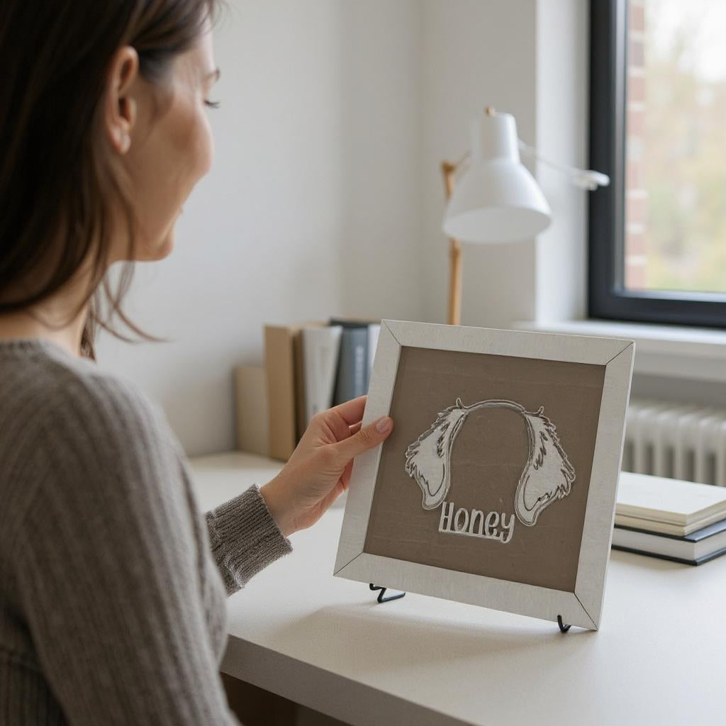 Dog Ear Sign, Personalized Dog Name and Ears for Most Breeds, Dog Ear Art Keepsake, Unique Gift for Pet Lovers, Thoughtful Pet Loss Memorial