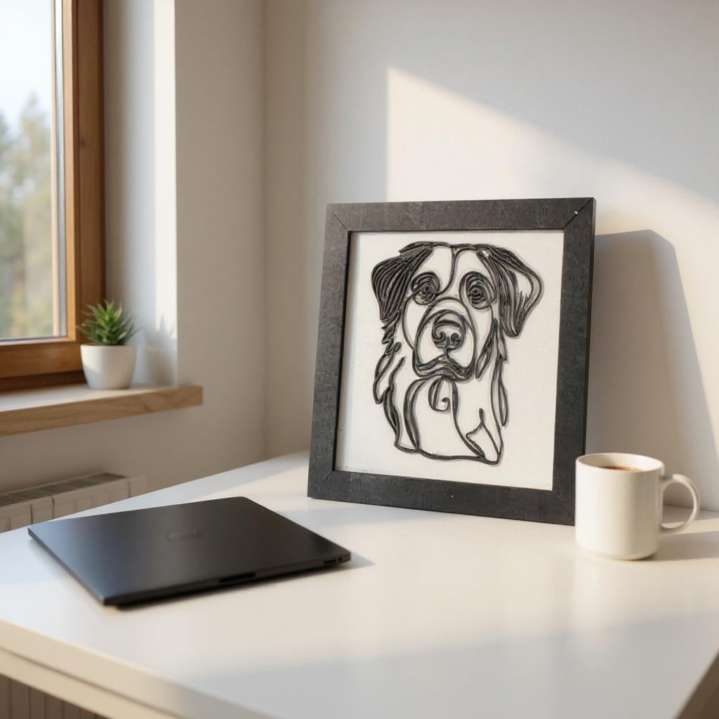 Dog Face Sign, Personalized Dog Name and Dog Face for Most Breeds, Dog Face Art Keepsake, Unique Gift for Pet Lovers, Thoughtful Pet Loss Memorial