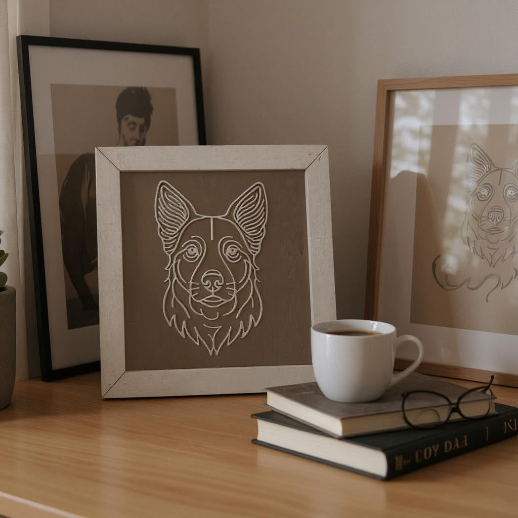 Dog Face Sign, Personalized Dog Name and Dog Face for Most Breeds, Dog Face Art Keepsake, Unique Gift for Pet Lovers, Thoughtful Pet Loss Memorial