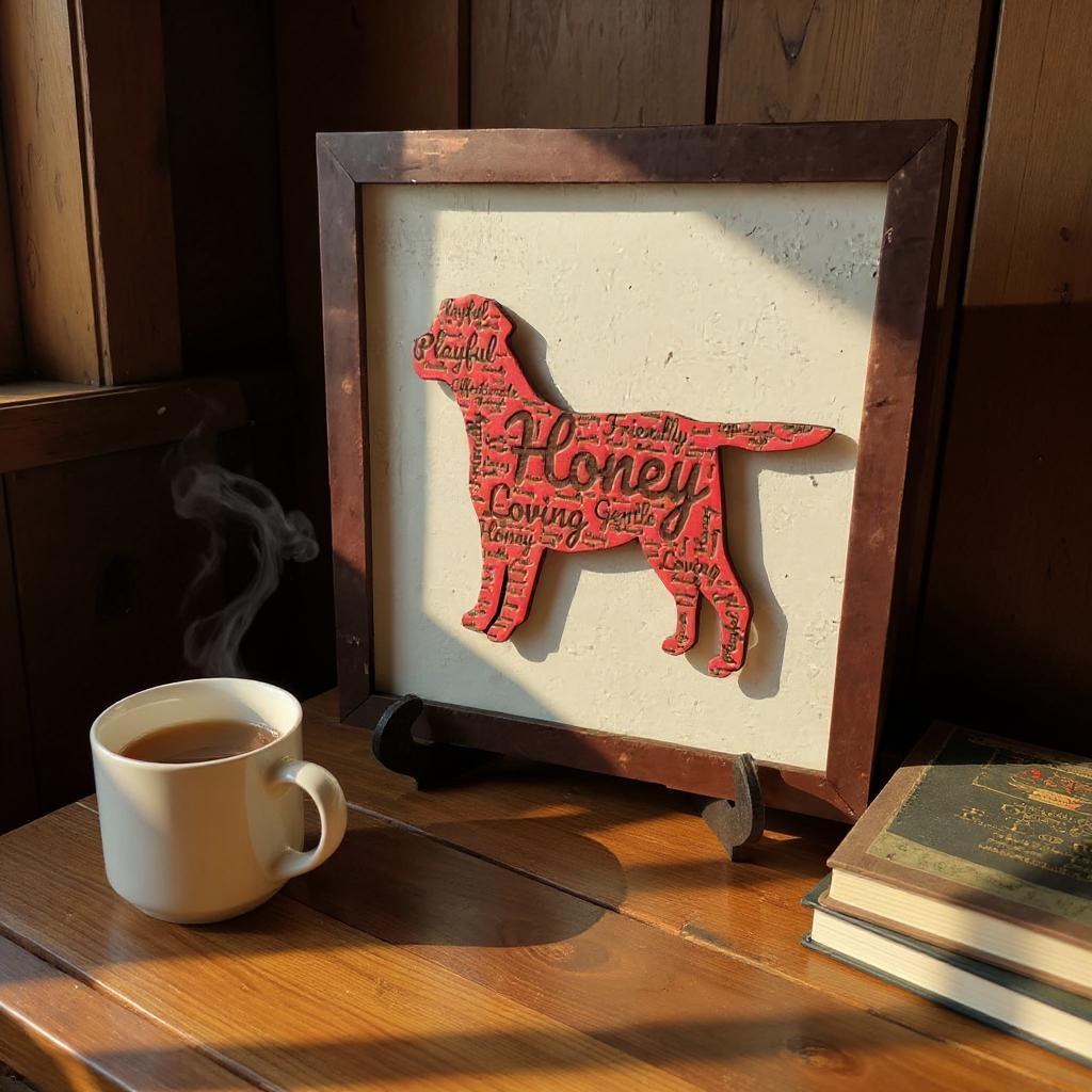 Dog Word Cloud, Personalized Dog Name and Words Describing Your Pet for Most Breeds, Dog Art Keepsake, Unique Gift for Pet Lovers, Thoughtful Pet Loss Memorial