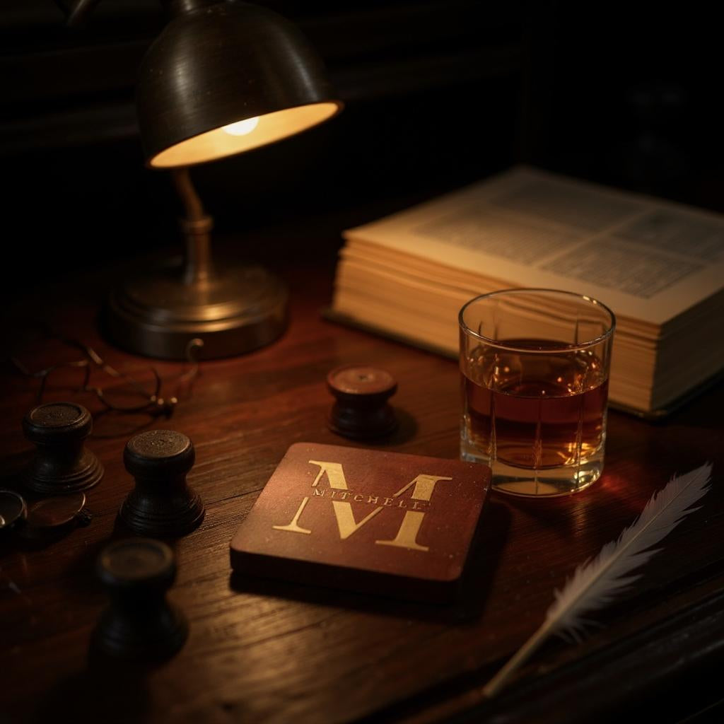 Personalized Engraved Coaster - Slate or Wood – Couples Monogram & Name - Set of 4