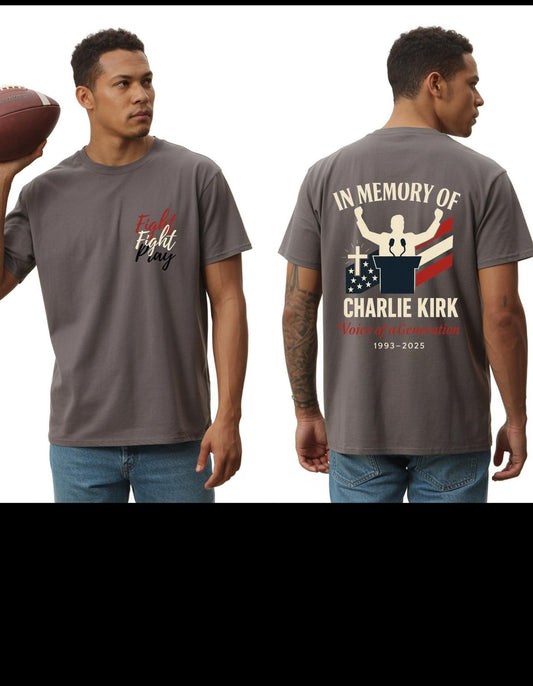 Charlie Kirk Memorial Tee Voice of a Generation 100% Cotton