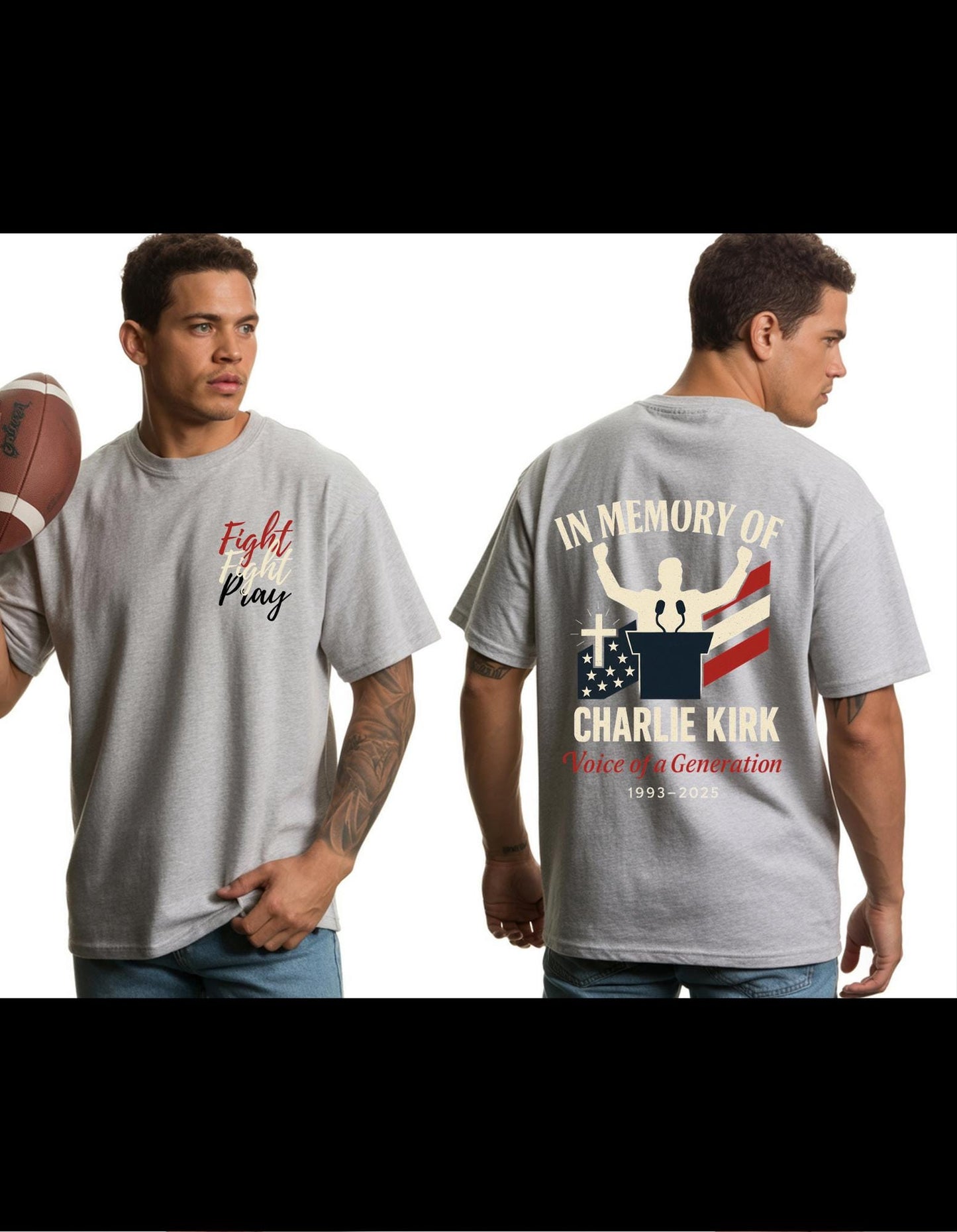 Charlie Kirk Memorial Tee Voice of a Generation 100% Cotton