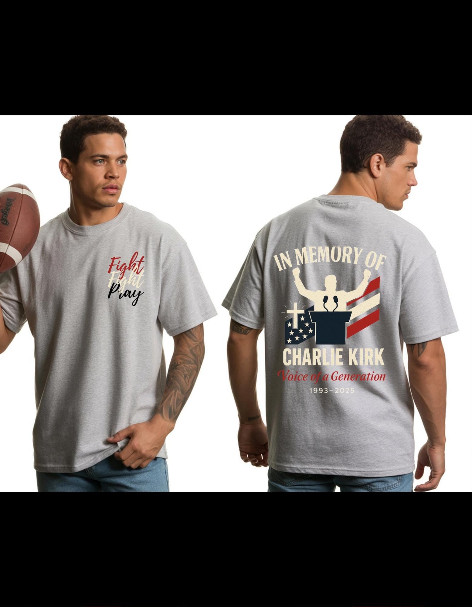 Charlie Kirk Memorial Tee Voice of a Generation 100% Cotton