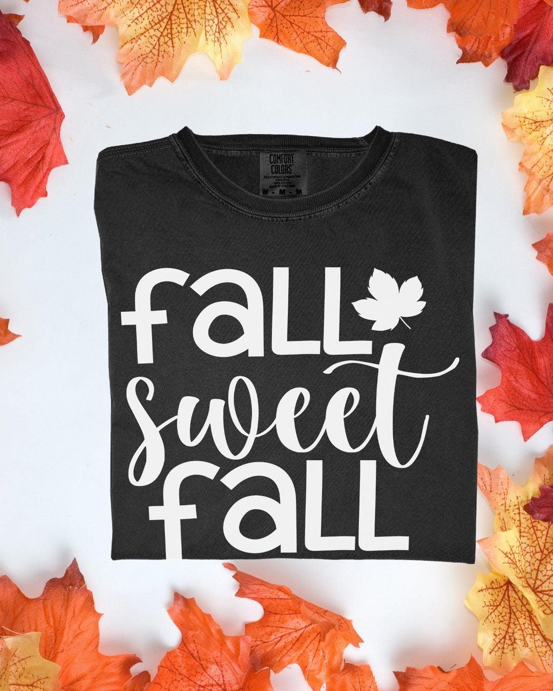 Fall Sweet Fall Comfort Colors Tee Autumn Graphic TShirt Cozy Fall Outfit Customizoo