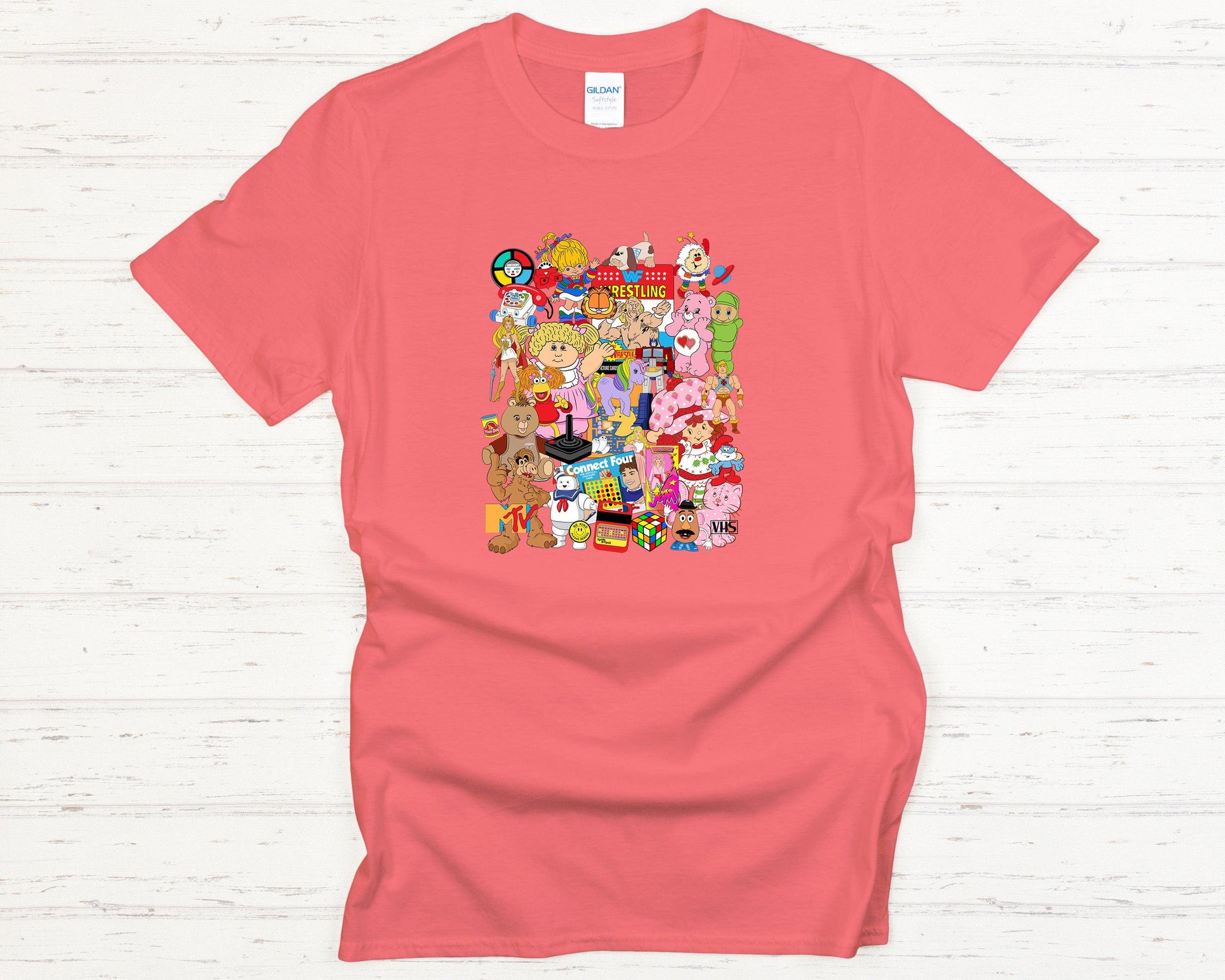 80s T-Shirt Nostalgia Vintage Retro Graphic Tee Throwback Pop Culture Toys Characters Shirt