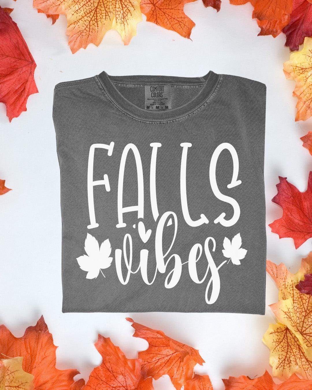Fall VibesÐ Comfort Colors Tee Autumn Graphic TShirt Cozy Fall Outfit Customizoo