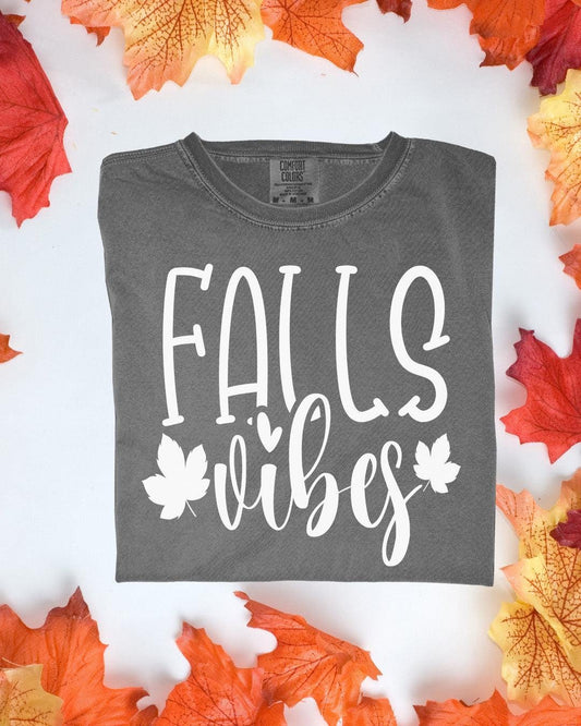 Fall VibesÐ Comfort Colors Tee Autumn Graphic TShirt Cozy Fall Outfit Customizoo