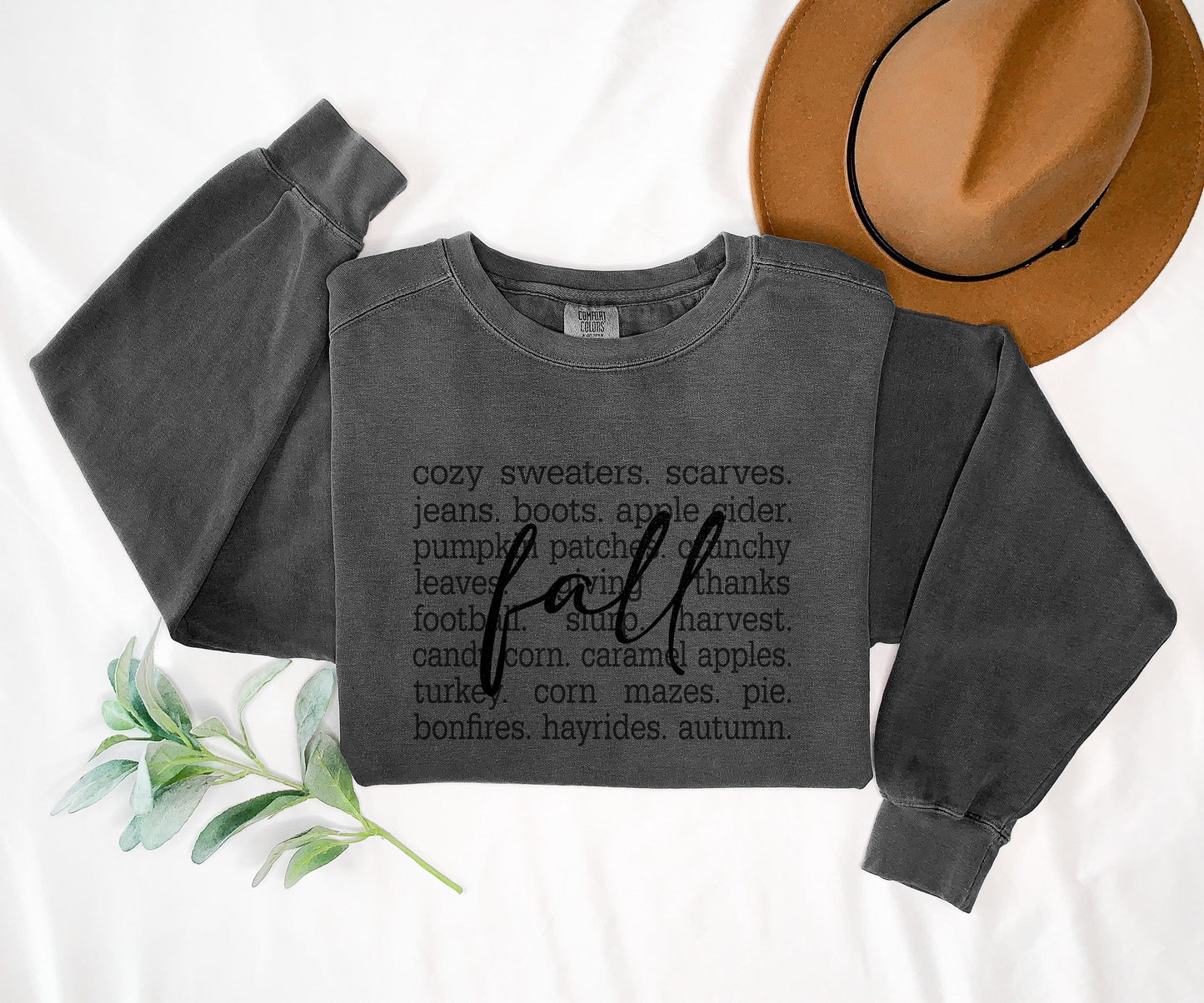 Autumn Shirt Colorful Fall Words Tee Cozy Sweaters Boots Pumpkin Spice Top