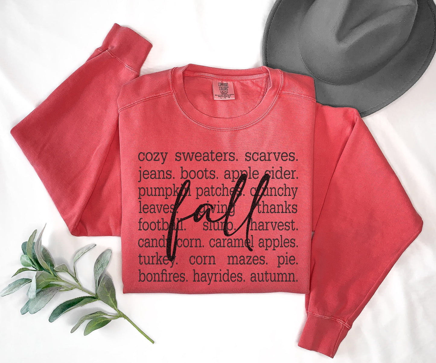 Autumn Shirt Colorful Fall Words Tee Cozy Sweaters Boots Pumpkin Spice Top