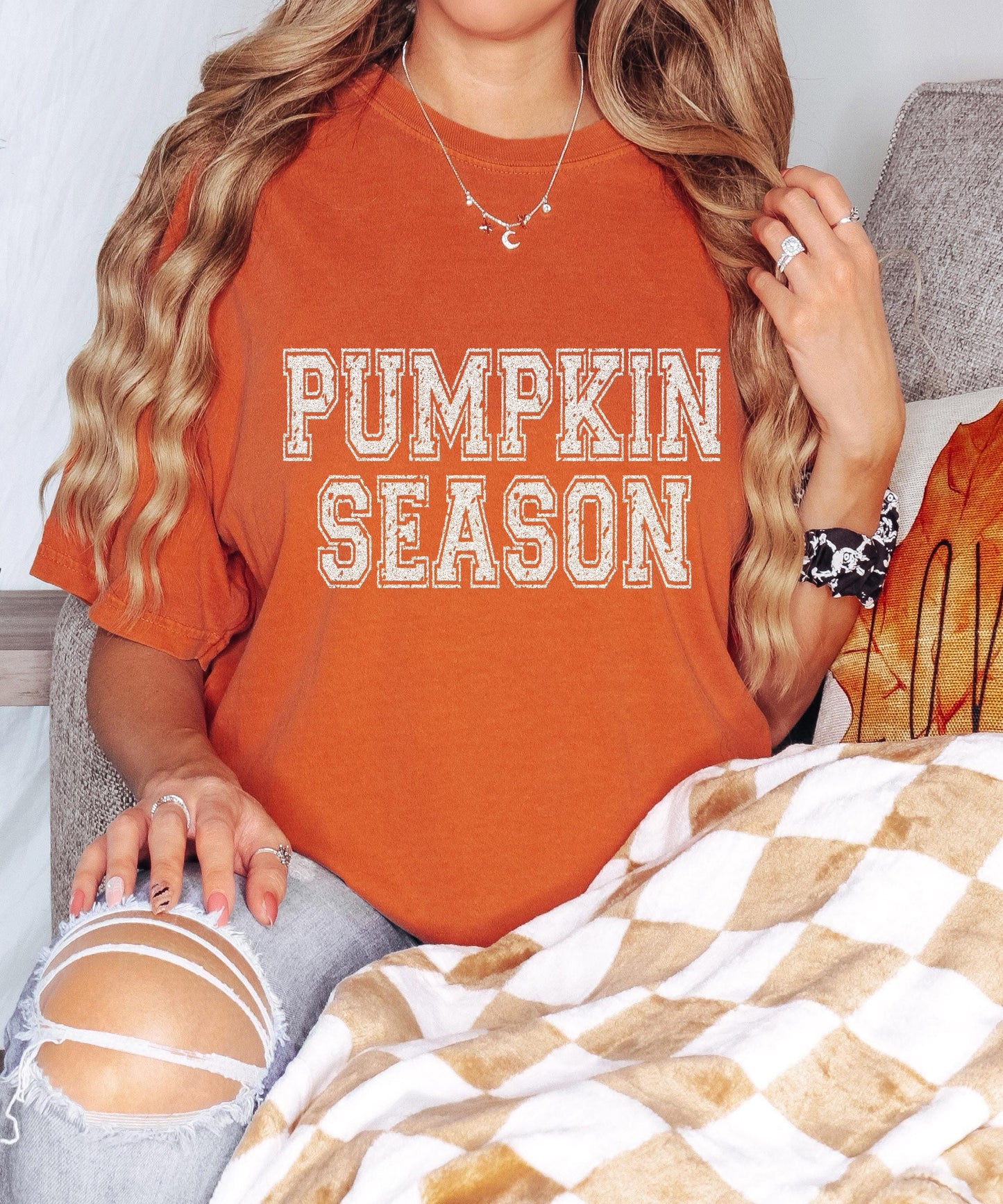 Pumpkin Season Shirt Fall Graphic Tee Pumpkin Spice Autumn Outfit Thanksgiving Top
