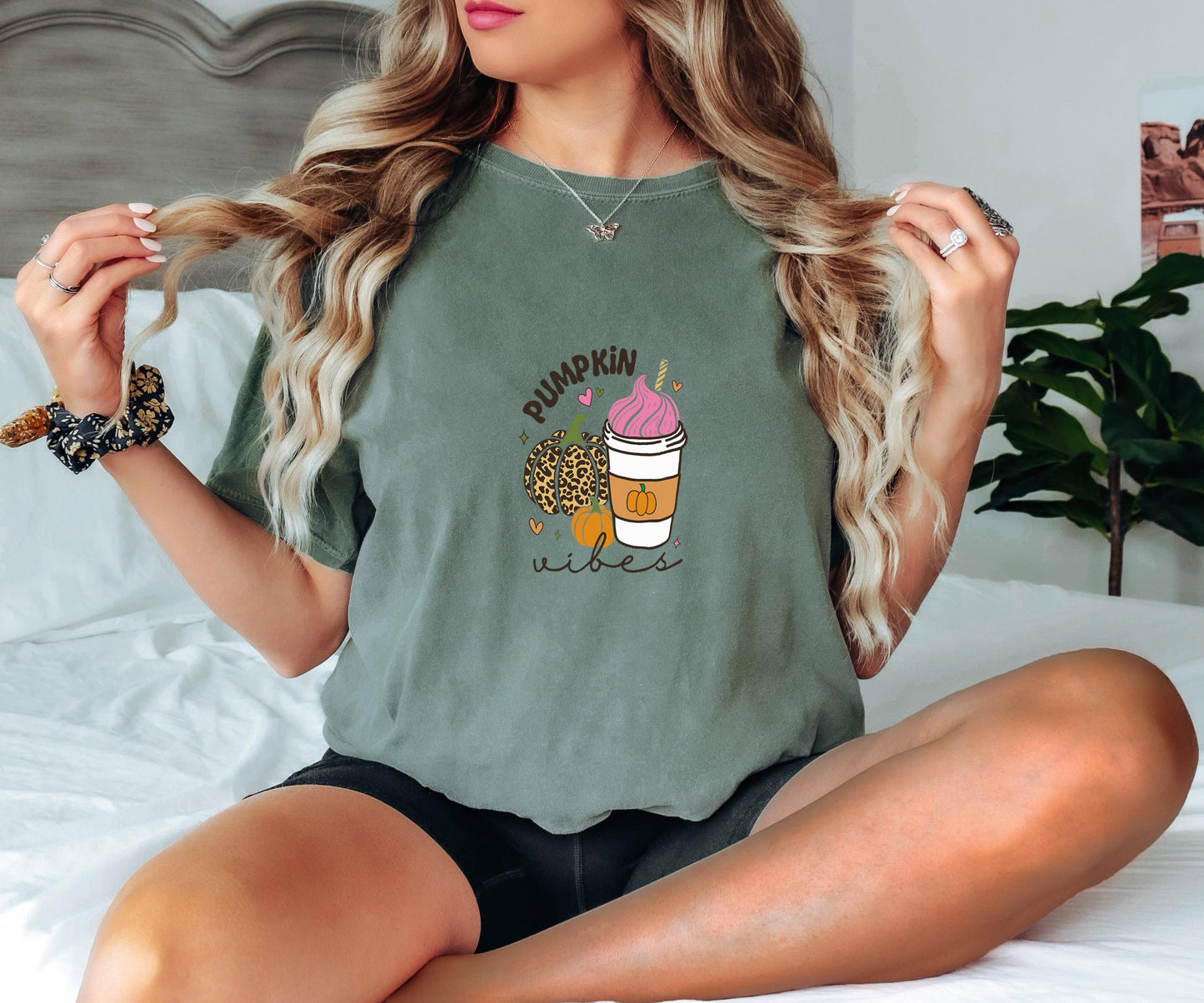Pumpkin Vibes Shirt Fall Graphic Tee Pumpkin Spice Coffee Autumn Outfit