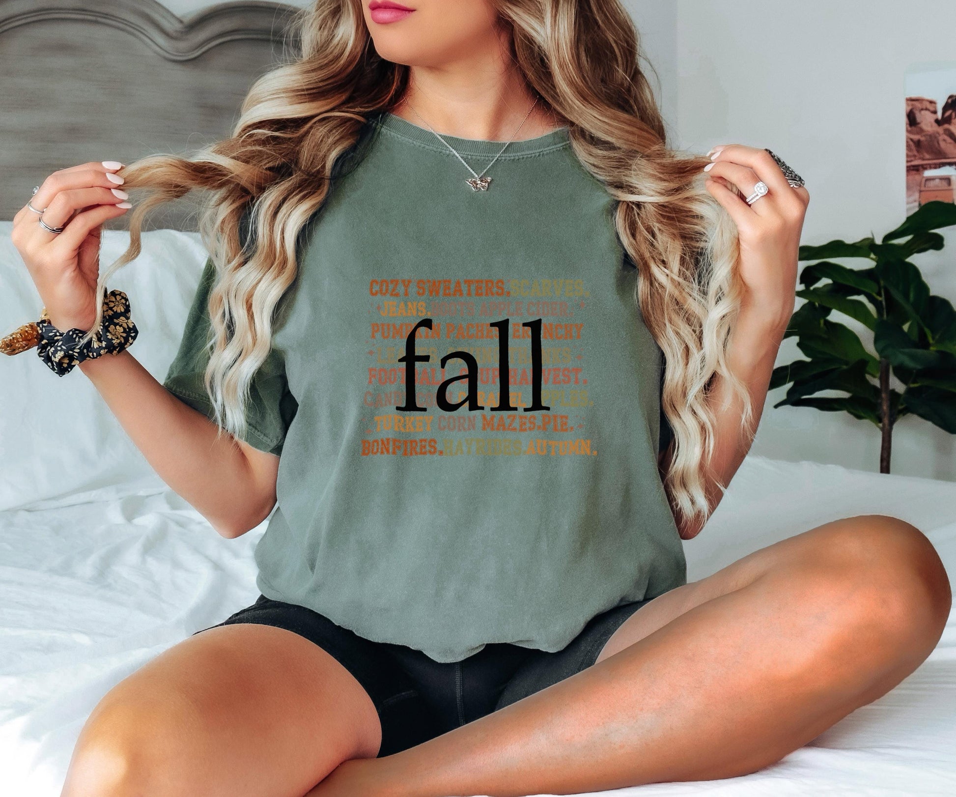 Fall Shirt Cozy Sweaters Scarves Boots Autumn Words Tee Thanksgiving Outfit