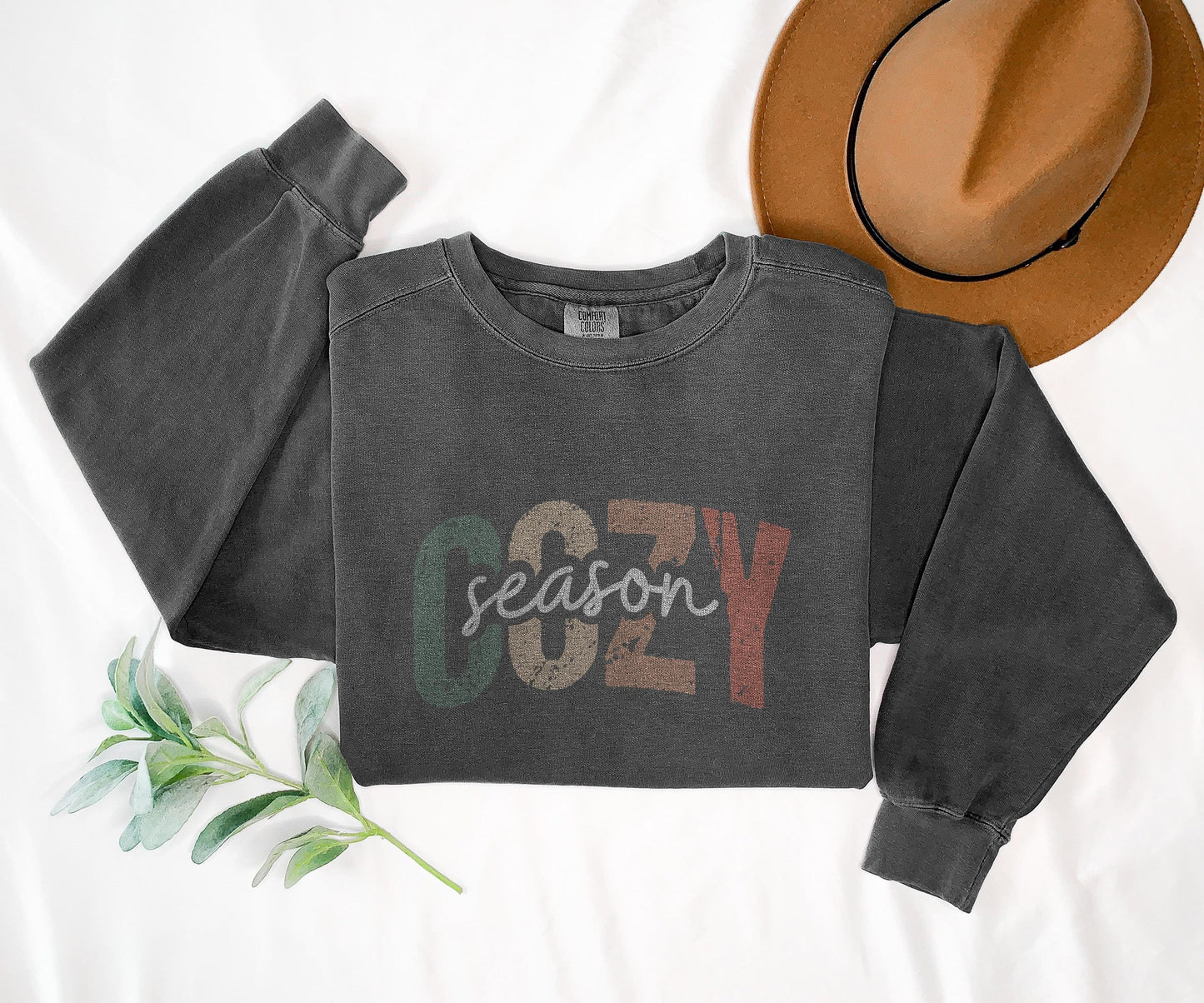 Cozy Season Shirt Fall Graphic Tee Colorful Cozy Autumn Outfit Thanksgiving Top