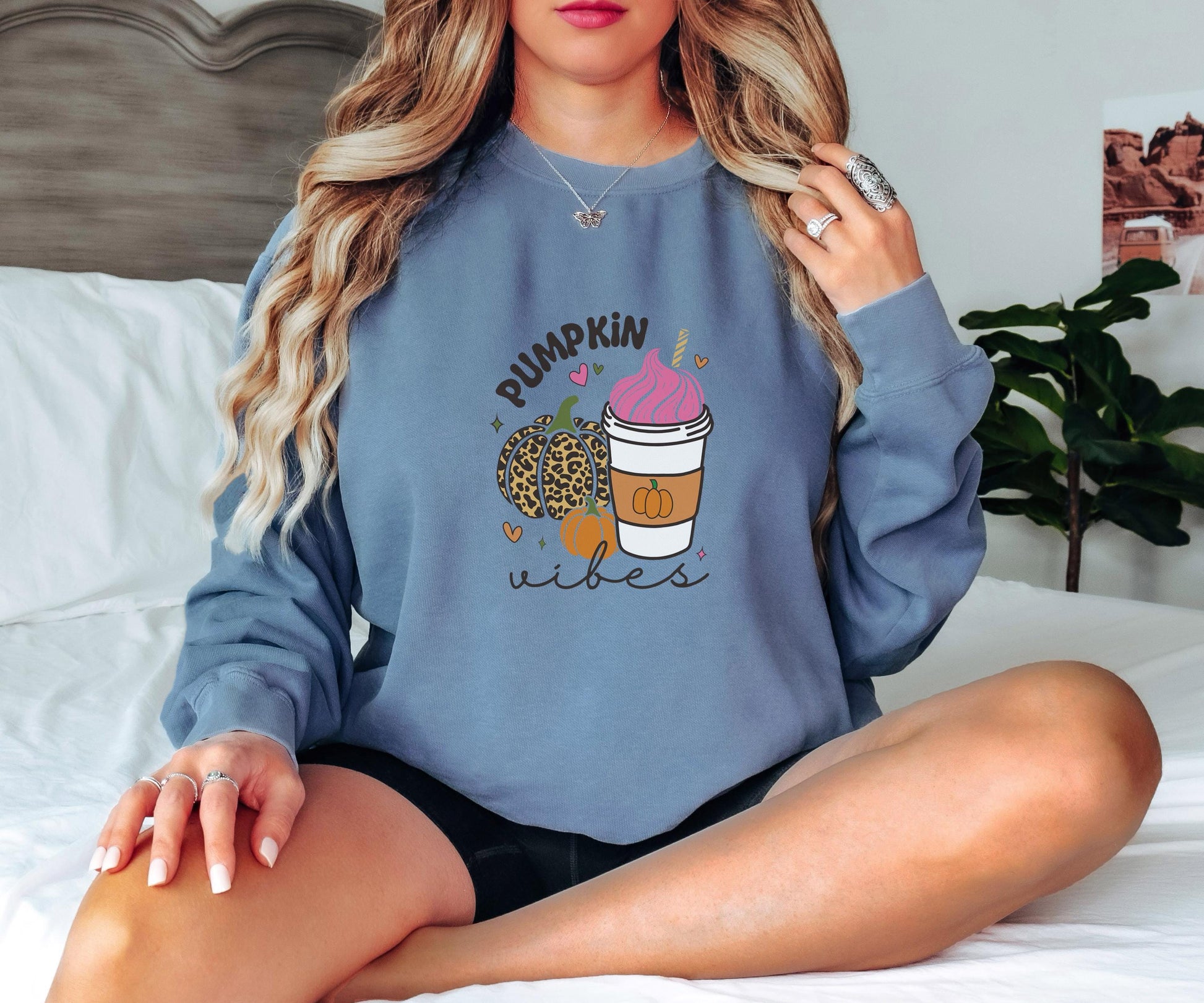 Pumpkin Vibes Shirt Fall Graphic Tee Pumpkin Spice Coffee Autumn Outfit