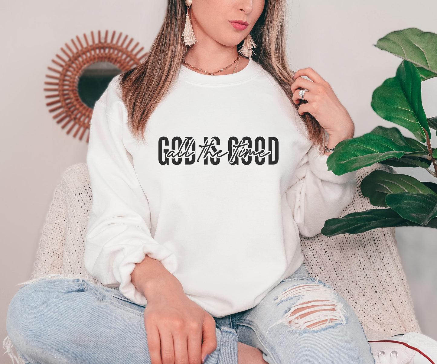God Is Good Sweatshirt Hoodie Shirt Bible Verse Clothing Religious Gift Christian