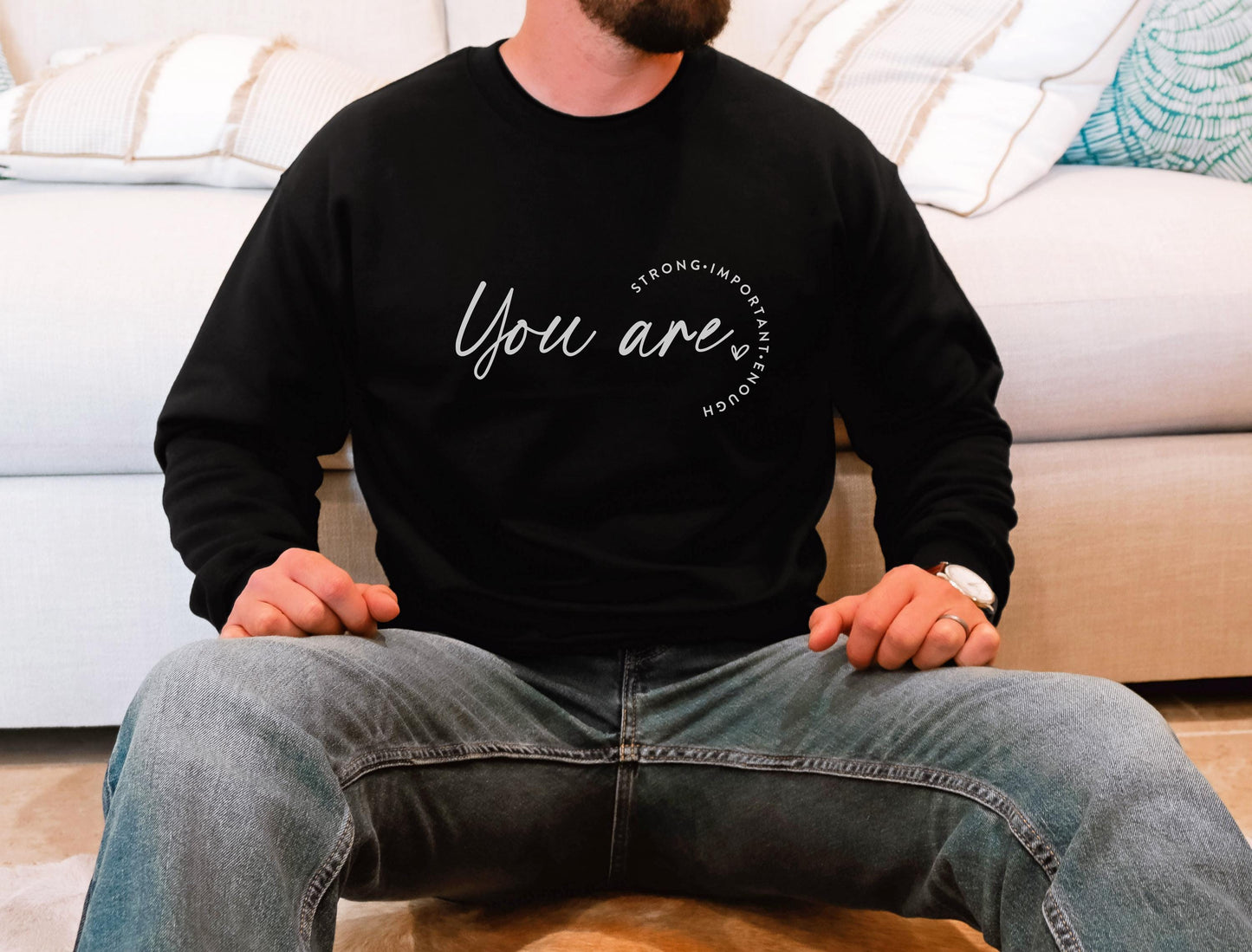 You Are Strong Important Enough Hoodie Christian Bible Verse Clothing Unisex Religious Gift