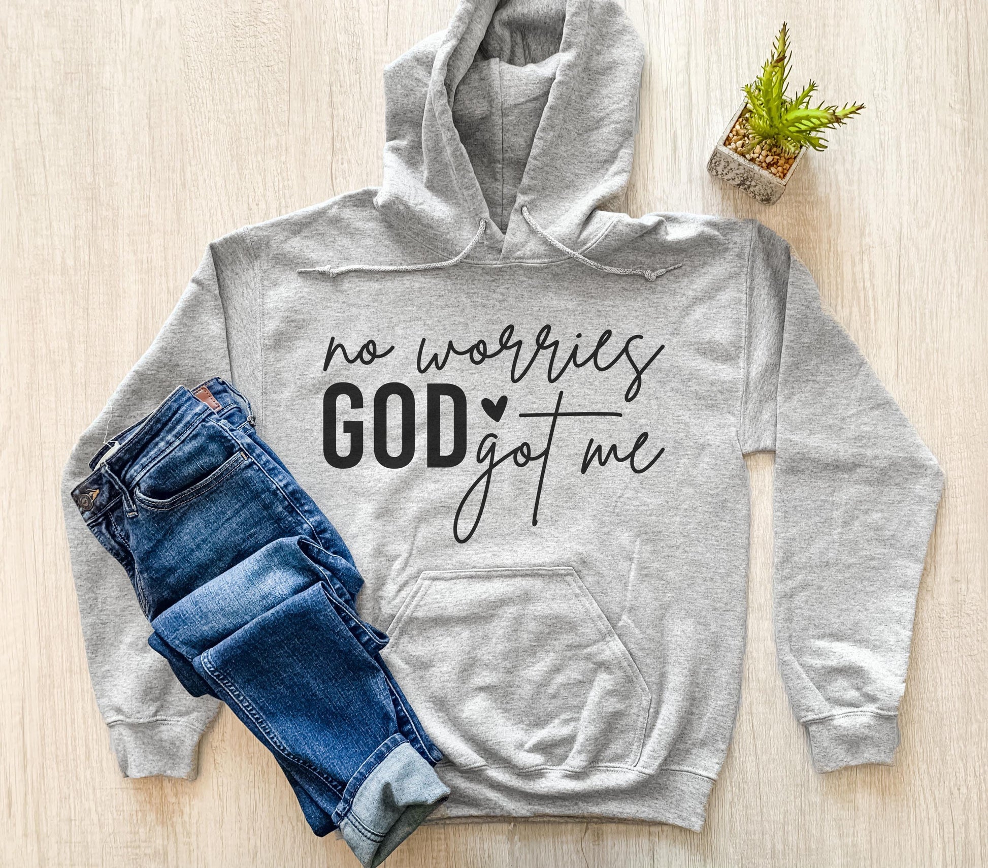 No Worries God got Me Shirt Christian Bible Verse Clothing Unisex Religious Gift