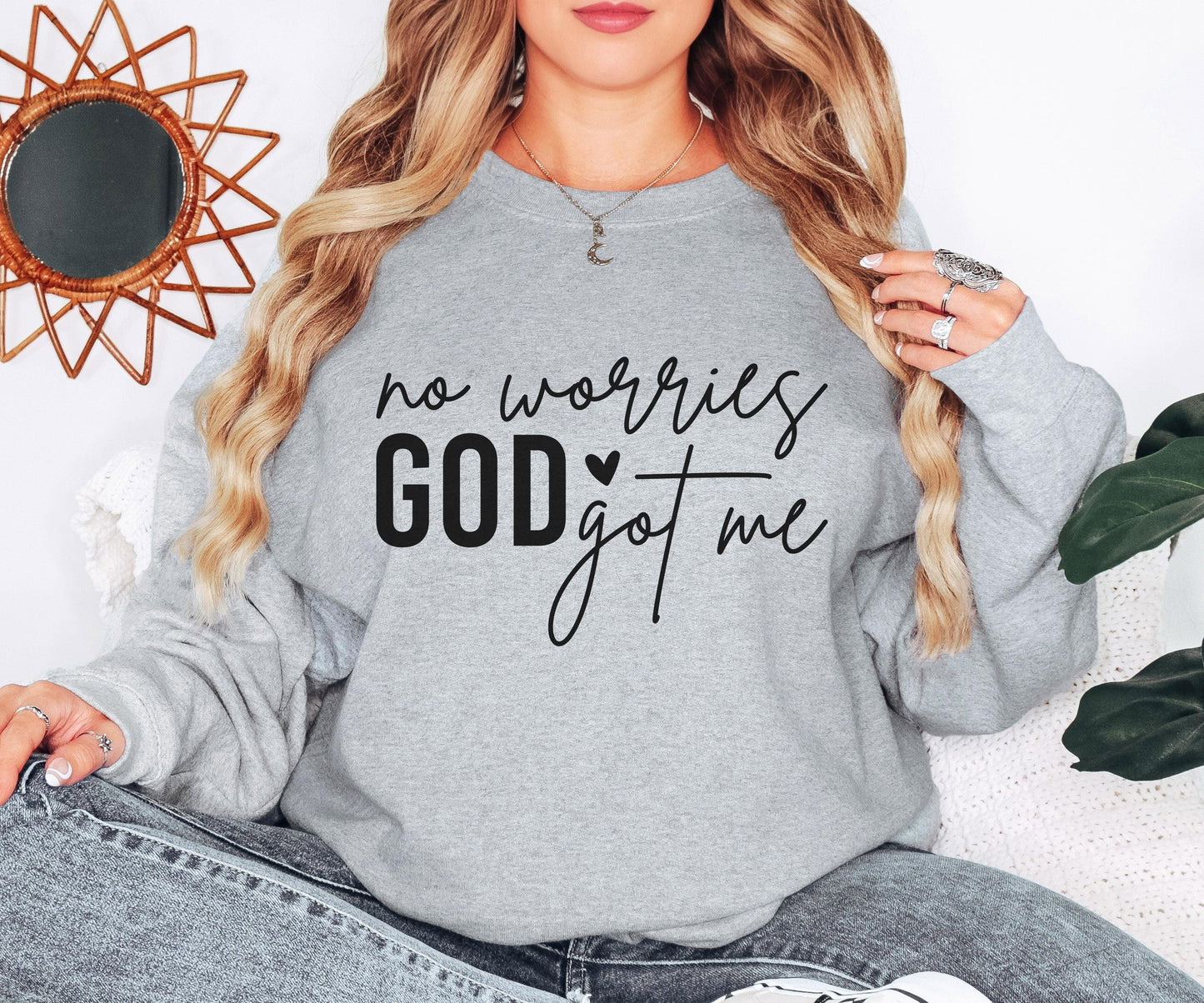 No Worries God got Me Shirt Christian Bible Verse Clothing Unisex Religious Gift