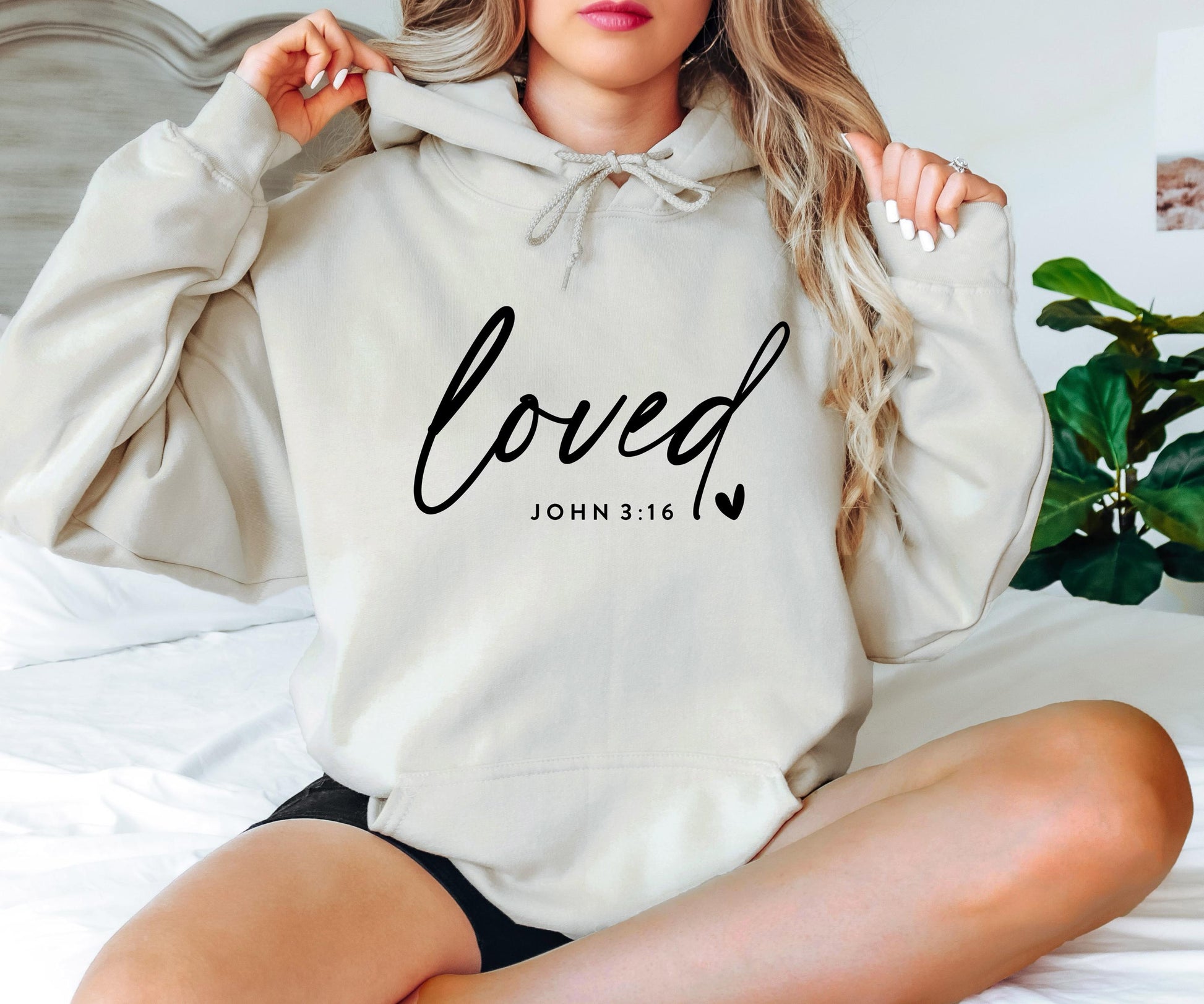 Loved with heart John 3:16 Shirt Christian Bible Verse Clothing Unisex Religious Gift