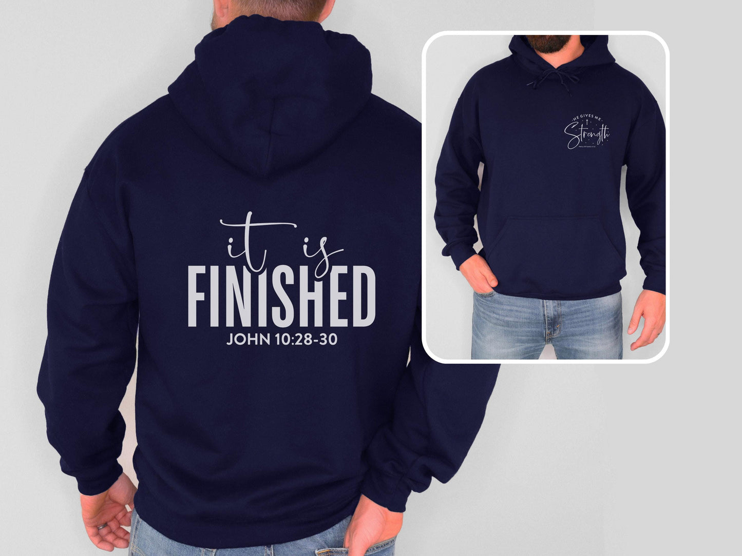 It is Finished John 10:28-30 Christian Apparel Bible Verse Clothing Unisex Religious Gift