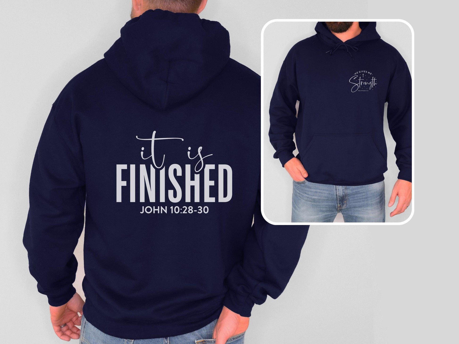 It is Finished John 10:28-30 Christian Apparel Bible Verse Clothing Unisex Religious Gift