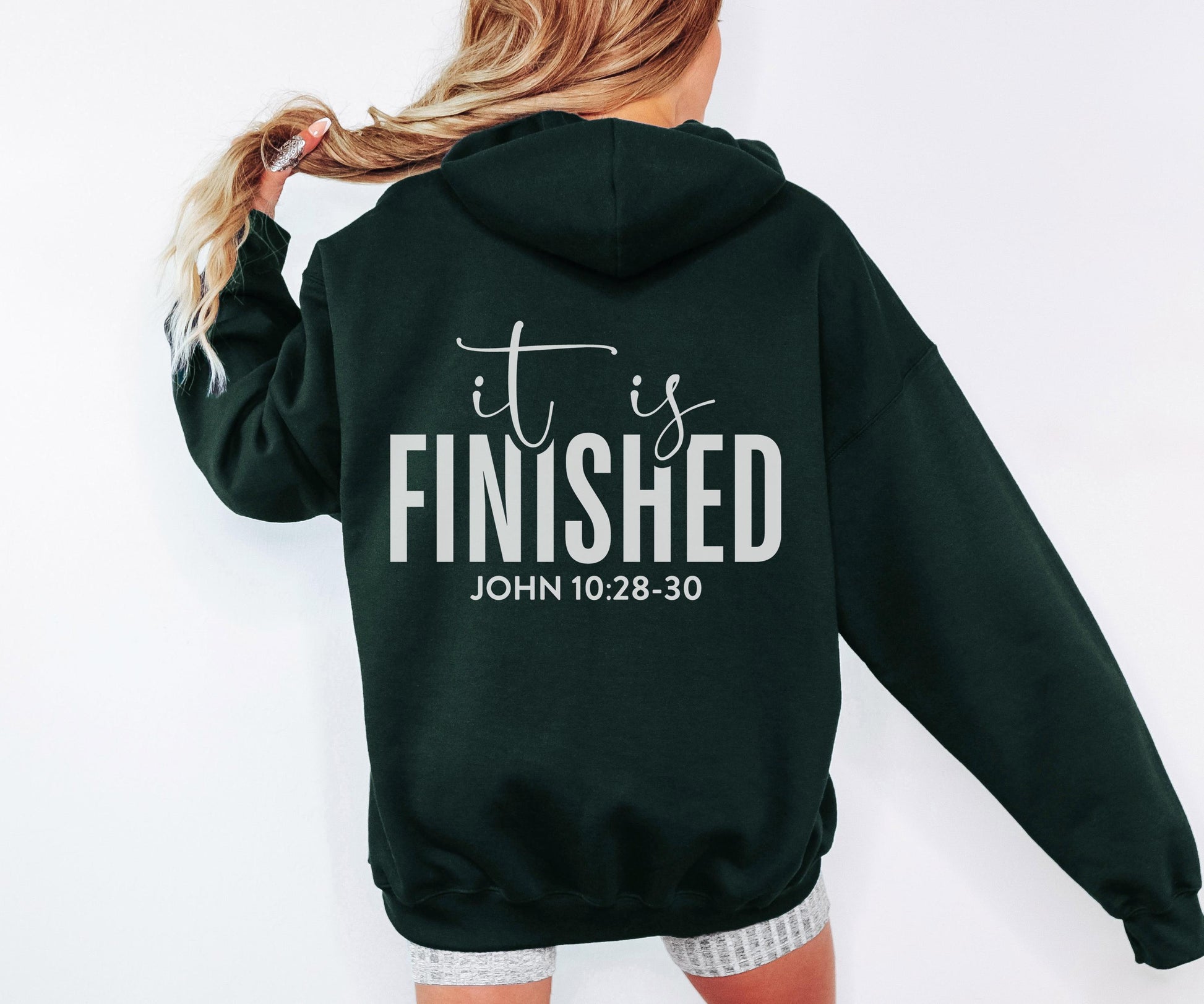 It is Finished John 10:28-30 Christian Apparel Bible Verse Clothing Unisex Religious Gift